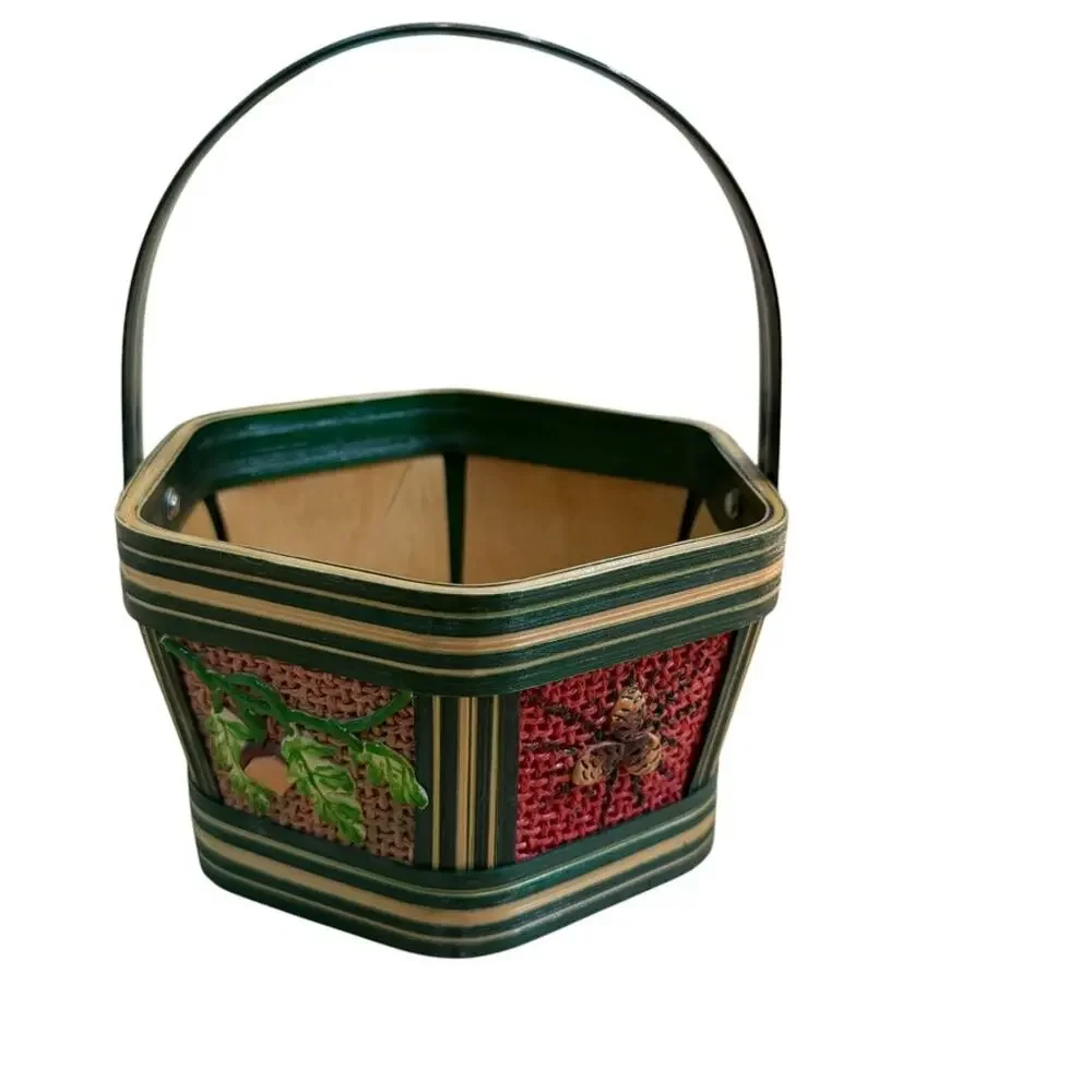 Vintage hexagonal basket